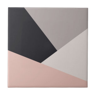 Elegant modern stylish geometric colour block ceramic tile