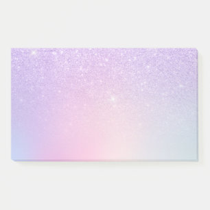 Elegant modern stylish girly ombre purple glitter post-it notes