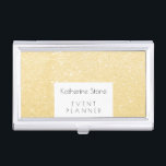 Elegant modern stylish glitter event planner business card holder<br><div class="desc">Pretty faux glitter texture. Add your name and profession.</div>