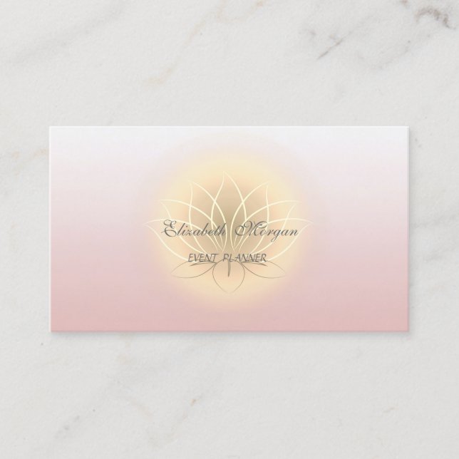 Elegant Modern Stylish Lotus Business Card (Front)