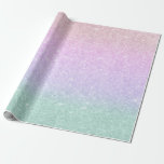 Elegant modern stylish mermaid colours glitter wrapping paper<br><div class="desc">Pretty faux glitter design.</div>