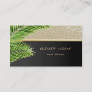 Elegant Modern Stylish,Palm Leaves Business Card