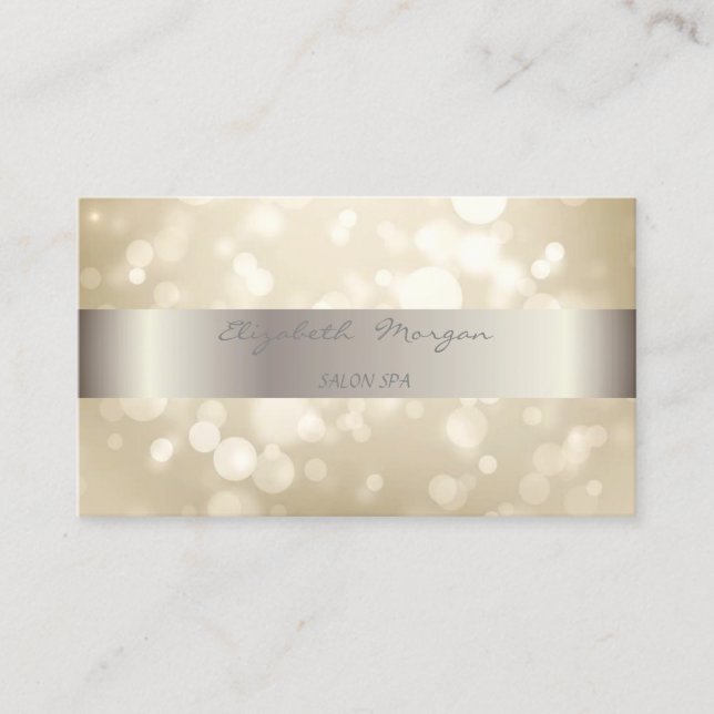 Elegant  Modern Stylish Stripe  Bokeh Business Card (Front)