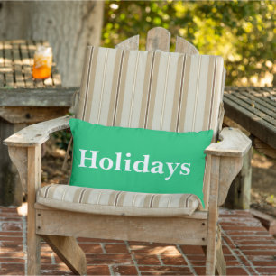 Elegant modern summer decor Greenery Lumbar Cushion