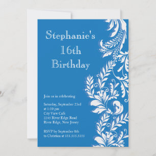 Elegant Modern Sweet Sixteen Birthday Party Invitation