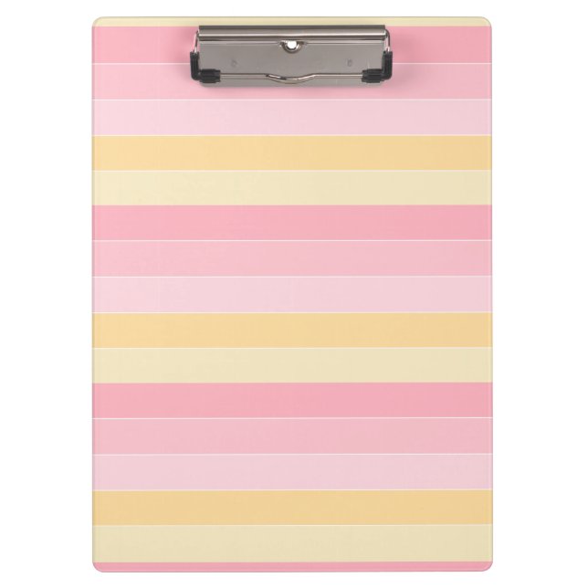 Elegant Modern Template Pastel Colours Pink Vanill Clipboard (Front)