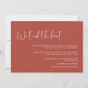 Elegant & modern terracotta We tied the knot card