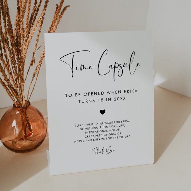 Elegant & Modern Time capsule 1st Birthday sign (Creator Uploaded)