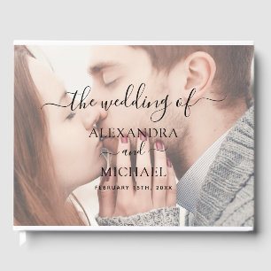 Elegant Modern Transparent Photo Wedding Guest Book