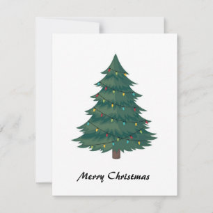 Elegant Modern Trendy Christmas Tree Non Photo  Holiday Card