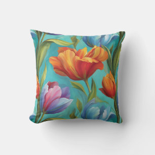 Elegant Modern Trendy Stylish Colorful Floral Cushion