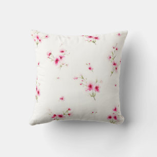 Elegant Modern Trendy Stylish Green Pink Floral Cushion