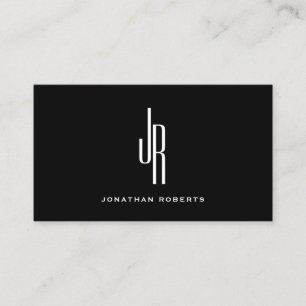 Elegant Modern Two Initial Monogram Business Card