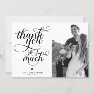 Elegant Modern Typography Wedding Thank You Cards