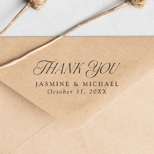 Elegant Modern Typography Wedding Thank You Self-inking Stamp