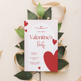 Elegant Modern Valentine's Day Party Invitation