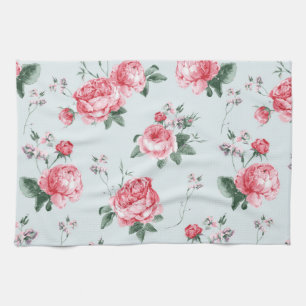 Elegant Modern Vintage Trendy Floral Tea Towel