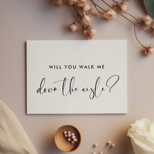 Elegant & Modern Walk me down the aisle proposal Invitation