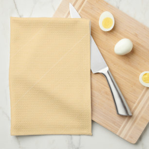Elegant, Modern Warm Mustard Yellow Stripes Tea Towel