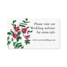 Elegant modern watercolor dark pink wildflowers