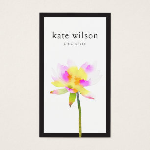 Elegant Modern Watercolor Lotus Flower