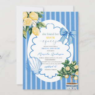 Elegant Modern  Watercolor Main squeeze bridal sho Invitation