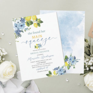 Elegant Modern  Watercolor Main squeeze bridal sho Invitation