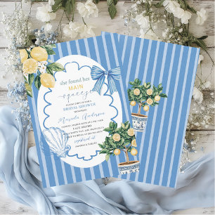 Elegant Modern Watercolor Main squeeze bridal sho Invitation