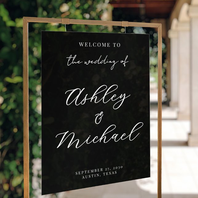 Elegant Modern Wedding Acrylic Welcome Sign (Creator Uploaded)