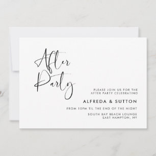 Elegant & modern wedding after party invitation