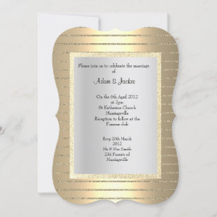 ELEGANT& MODERN WEDDING Gold sepia bronze Invitation
