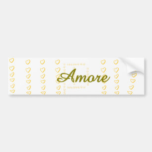 Elegant Modern Wedding Heart Scroll  Bumper Sticker