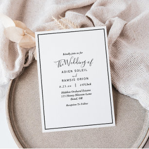 Elegant Modern Wedding Invitation