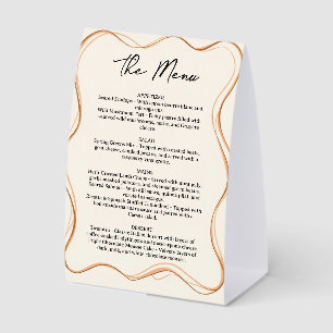 Elegant Modern Wedding Menu 