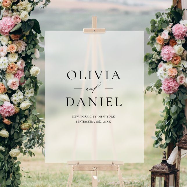 Elegant Modern Wedding Minimalist Welcome Sign (Creator Uploaded)