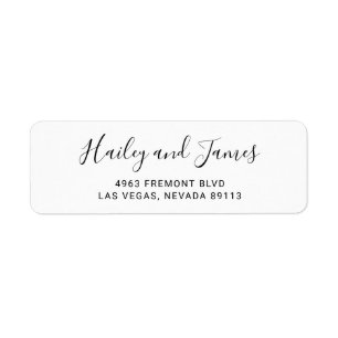 Elegant Modern Wedding Return Address Label