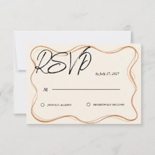 Elegant Modern Wedding RSVP Card