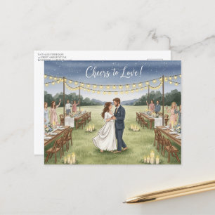 Elegant modern wedding Save The Date postcard