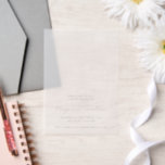 Elegant Modern Wedding Save the Date Vellum Invitations<br><div class="desc">Modern wedding save the dates featuring a clean and simple design intended to go over your favourite photo.</div>