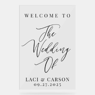 Elegant Modern Welcome Wedding Sign - Foam Board