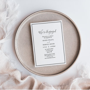 Elegant Modern We're Engaged Invitation
