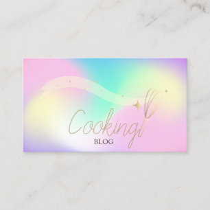 Elegant Modern,Whisk,Cooking Holographic Business Card