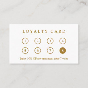 Elegant Modern White Company Business Logo Blush Loyalty Card