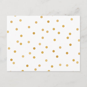 Elegant Modern White Gold Confetti Dots Postcard
