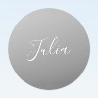 Elegant Modern White Script Writing Grey Gradient