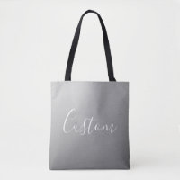 Elegant Modern White Script Writing Grey Gradient