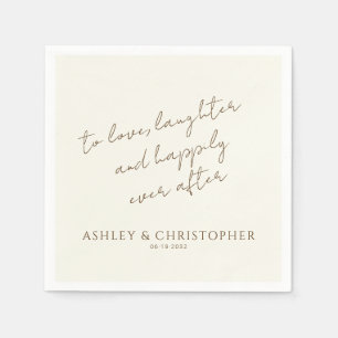 Elegant Modern Wildflower Off-White Wedding Napkin
