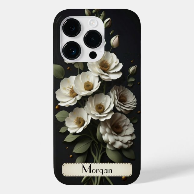 Elegant Modern Wildflowers 3d flower Case-Mate iPhone Case (Back)