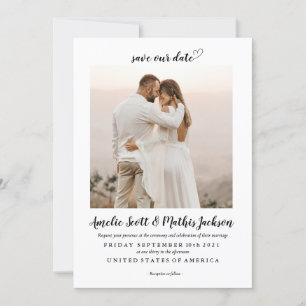 Elegant modern with photo wedding Invitations