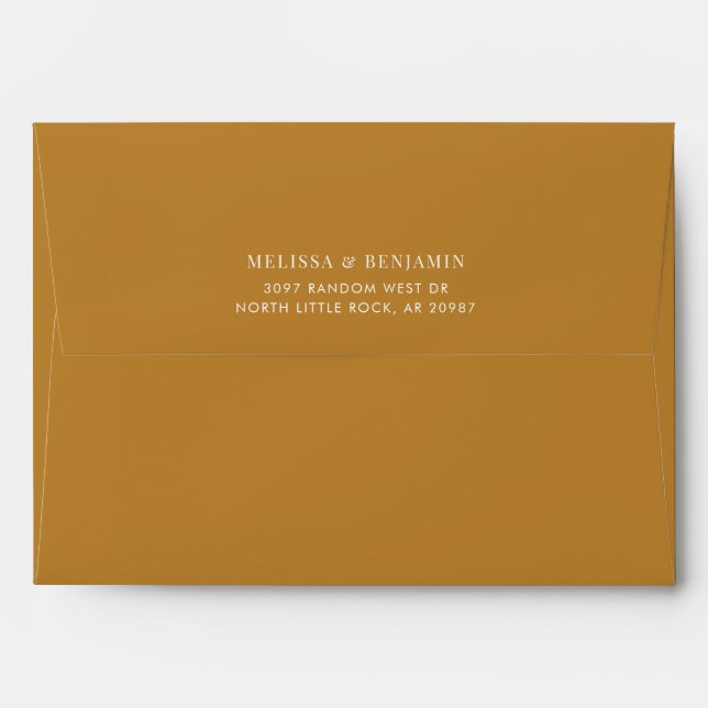 Elegant Modern with Return Address Wedding Envelope (Back (Top Flap))